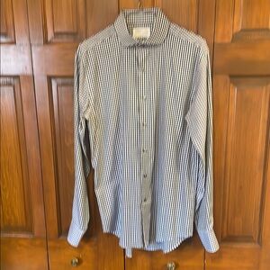 Lorenzo Uomo Men’s Black and White Checkered Shirt. Sz 34/35 Trim Fit - N 15 1/2